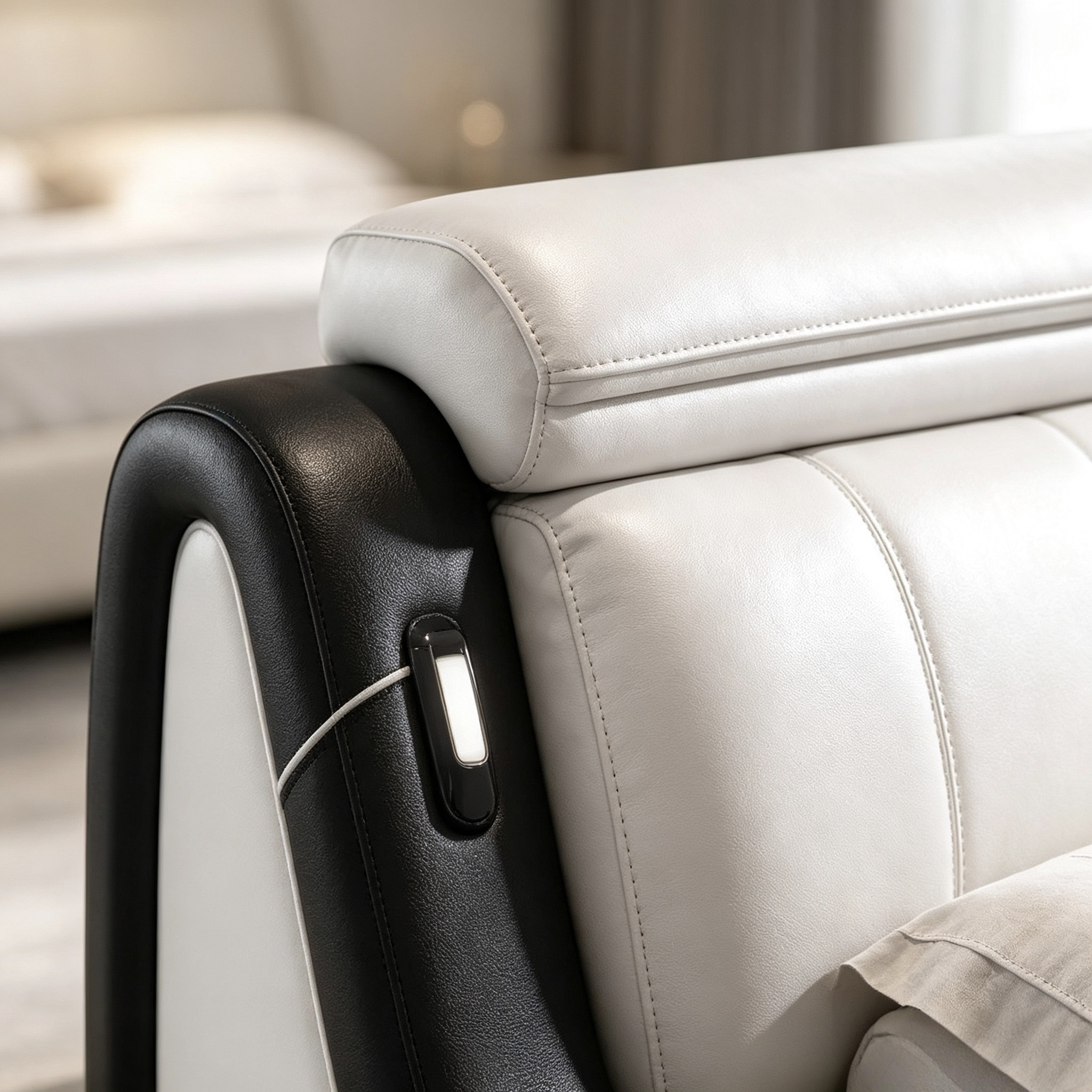 Luxury Modern Leather King Size Bed with Silent Storage Base Functional Frame for Residential Project