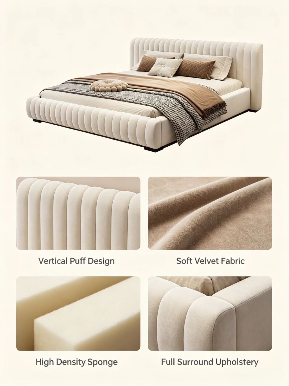 webwxgetmsgimg (54) Italian Style Modern Upholstered Double Bed with Powder Puff Fabric for Master Bedroom Wedding Bed