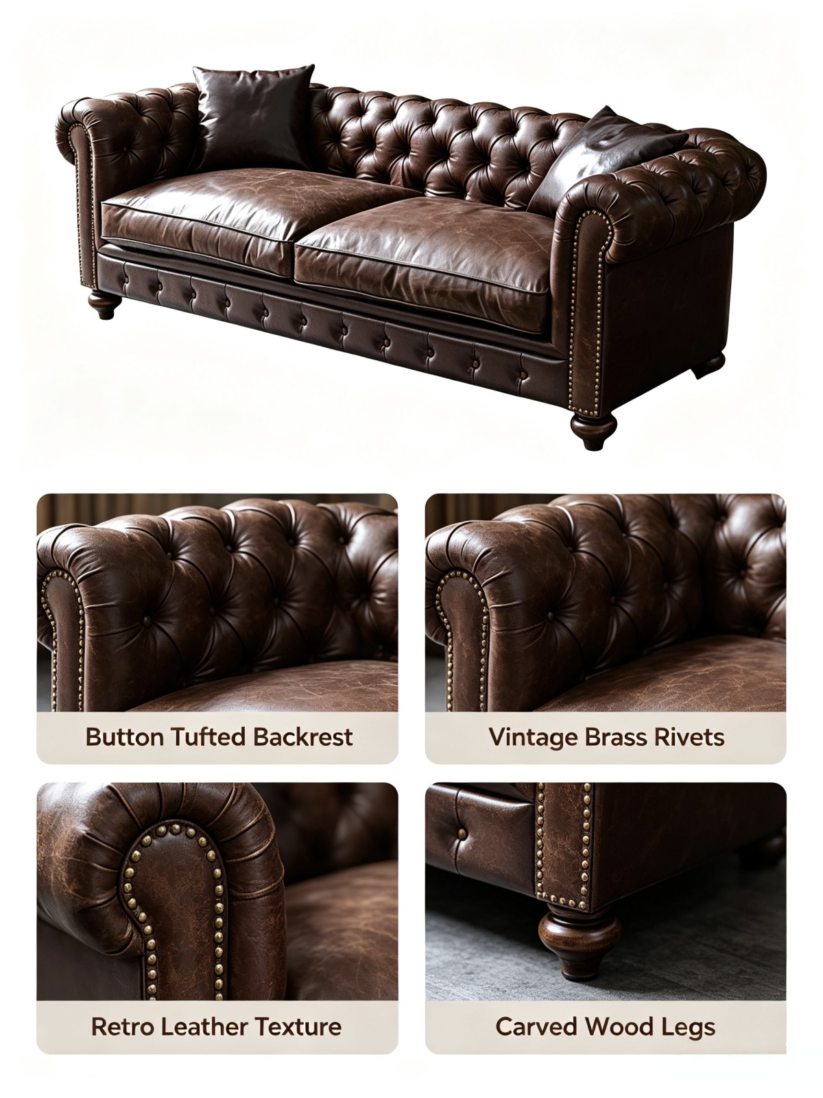 Luxury Italian Minimalist Genuine Leather Sofa Set for High-End Clubs & Villa Projects