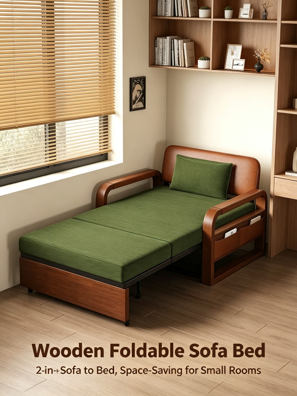 微信图片_20260915145838_172_4 New Chinese Style Folding Telescopic Sofa Bed with Wax Leather & Wooden Frame for Living Room