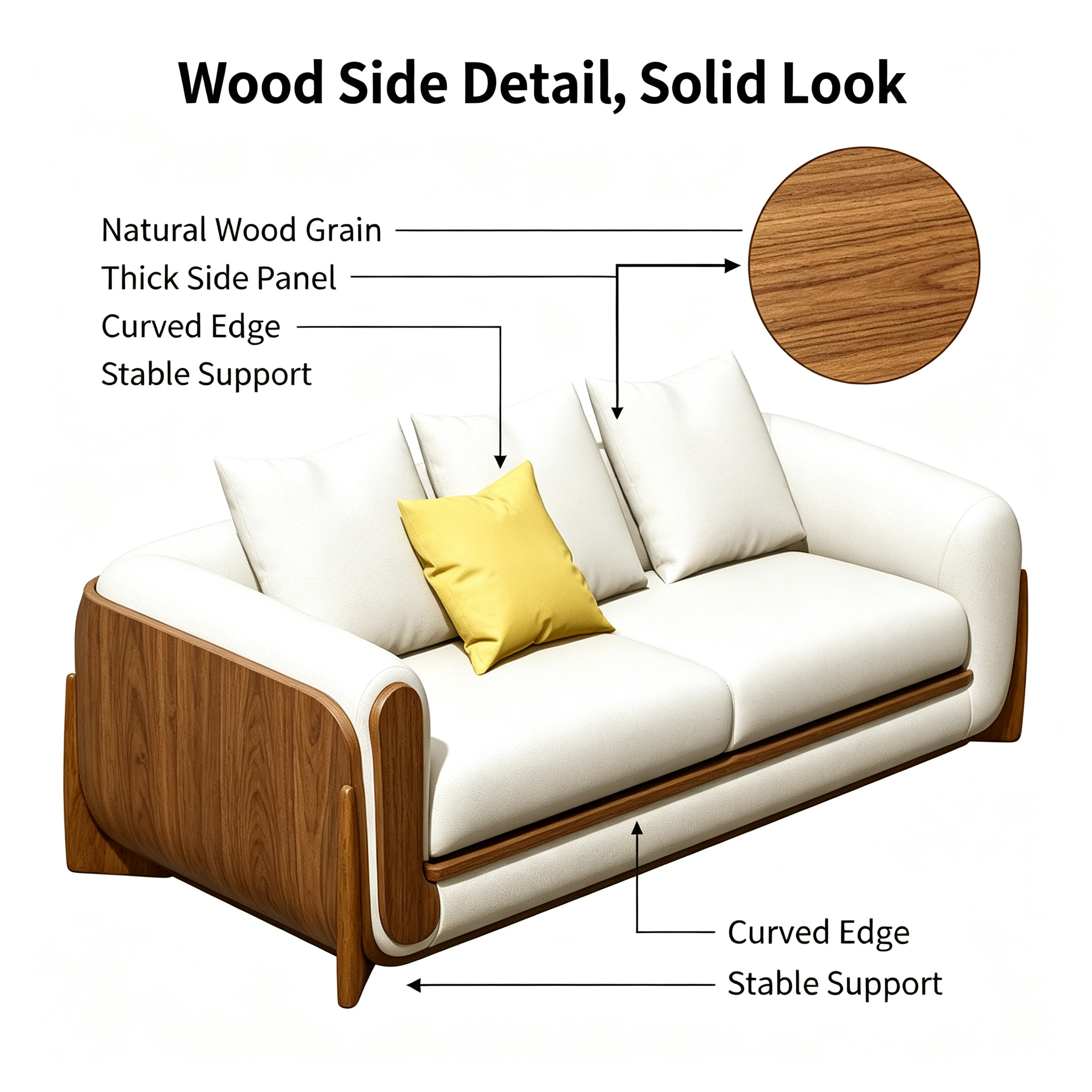 Nordic Modern Modular Fabric Sofa Set with Fleece Upholstery for Apartment Living Room