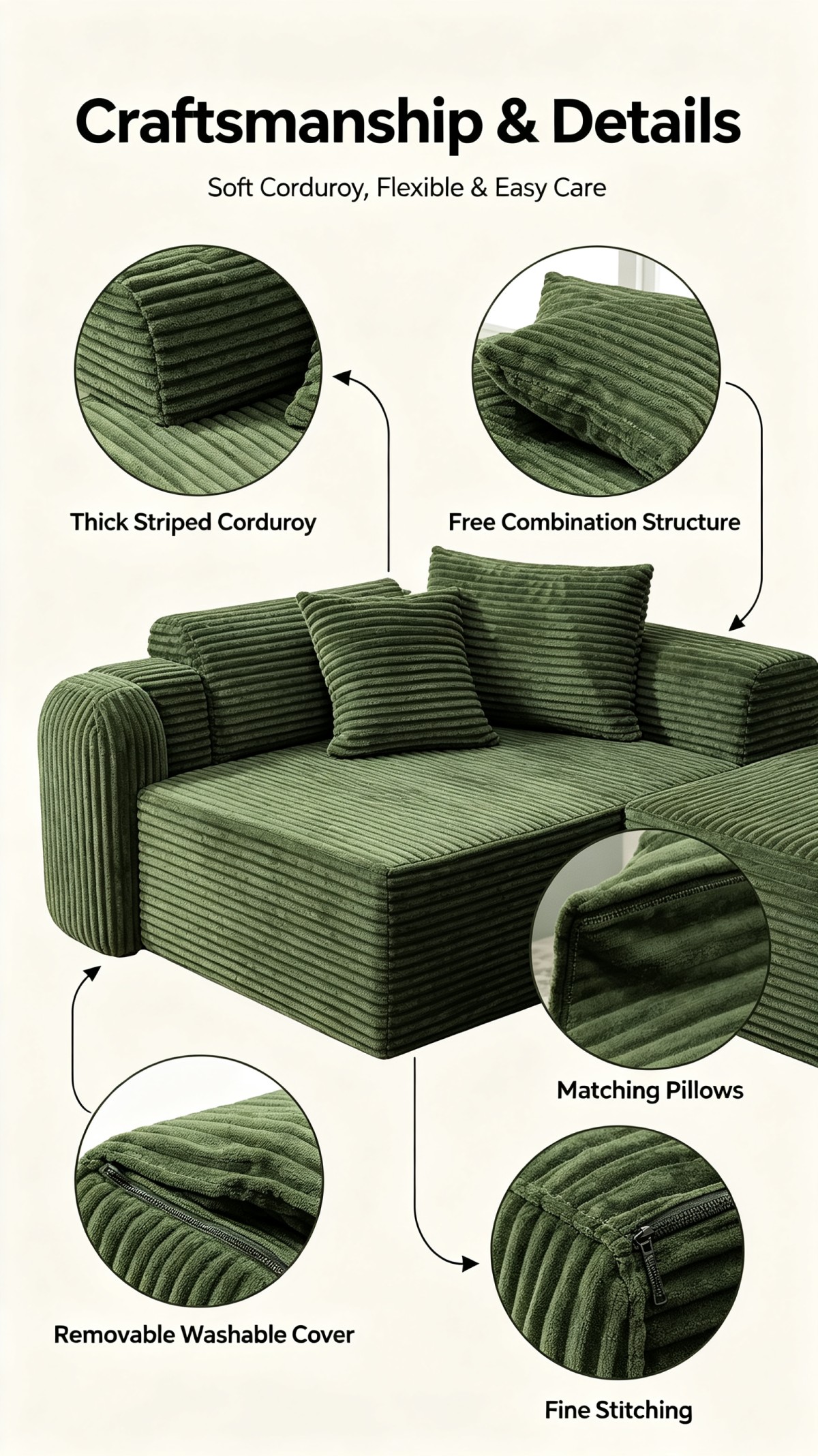 微信图片_20260921153519_452_5 Modern Stylish Single Reclining Sponge Sofa Bed | Dark Green Fabric Eco-Friendly Modular Lounger for Apartment Living Room
