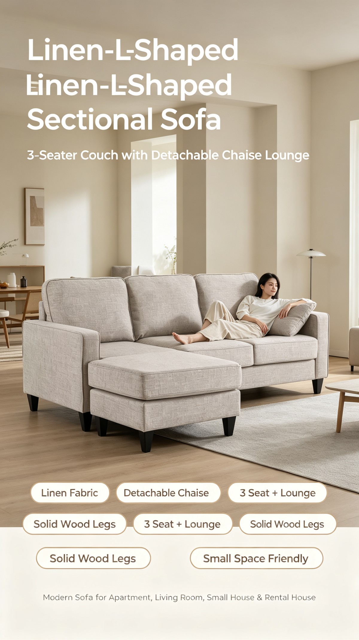 微信图片_20260922155512_497_5 Modern L-Shaped Sectional Sofa with Chaise | 3-Seater Fabric Couch with Reversible Chaise for Living Room Apartment