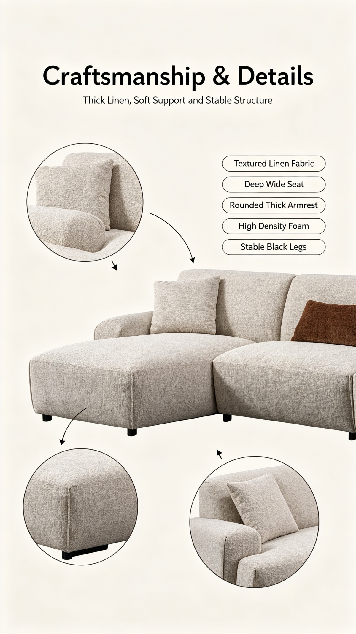 微信图片_20260923101636_525_5 Modern Minimalist Modular Sectional Sofa with Chaise | Beige Fabric Couch for Living Room Apartment