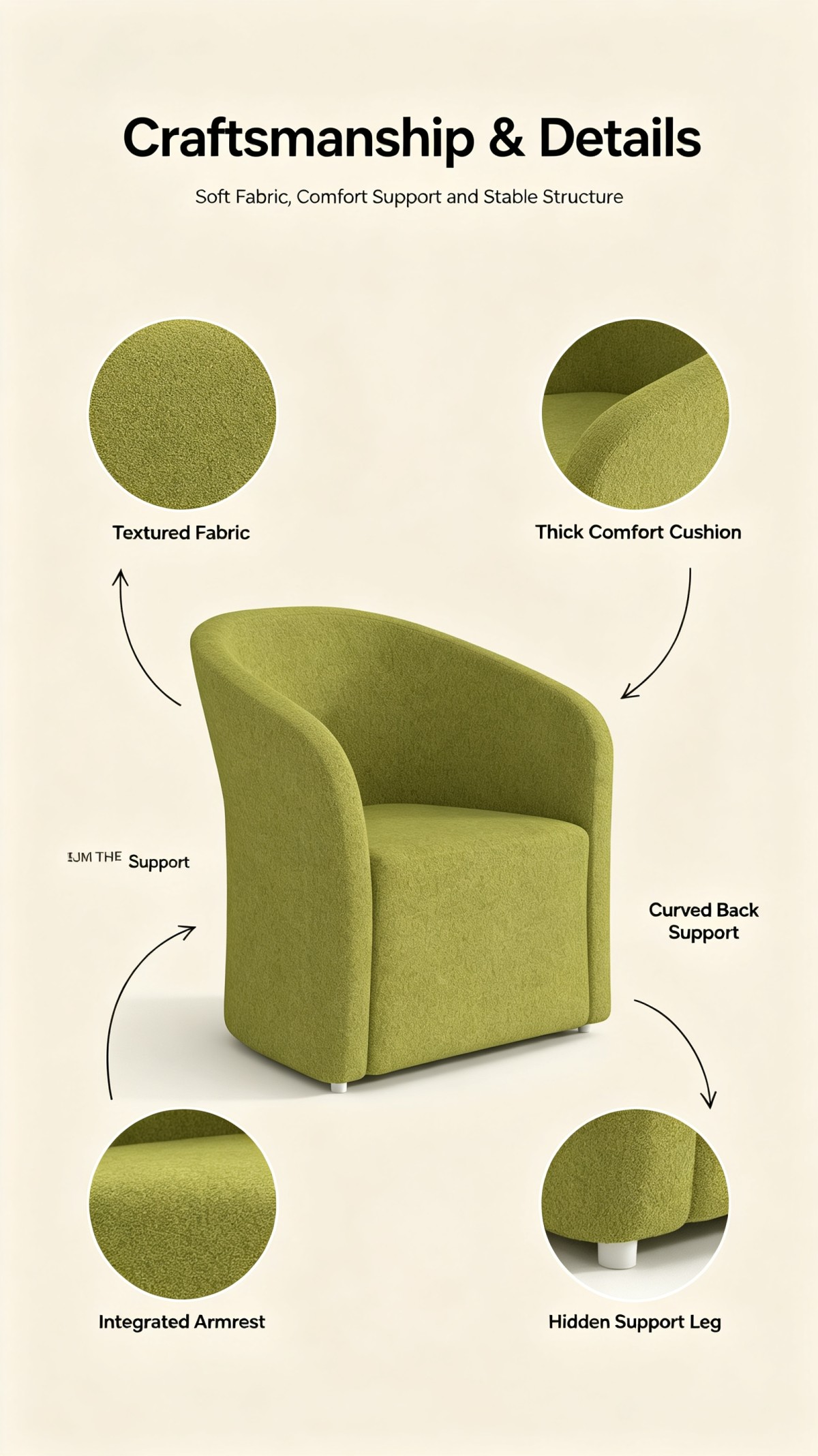 微信图片_20260923163950_225_4 Modern Minimalist Tub Armchair | Cozy Green Fabric Accent Chair for Living Room & Office