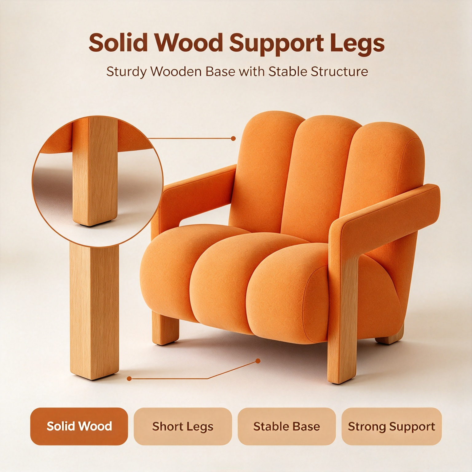 Modern Minimalist Segmented Cloud Sofa Chair | Soft Fabric Bubble Armchair for Living Room Bedroom