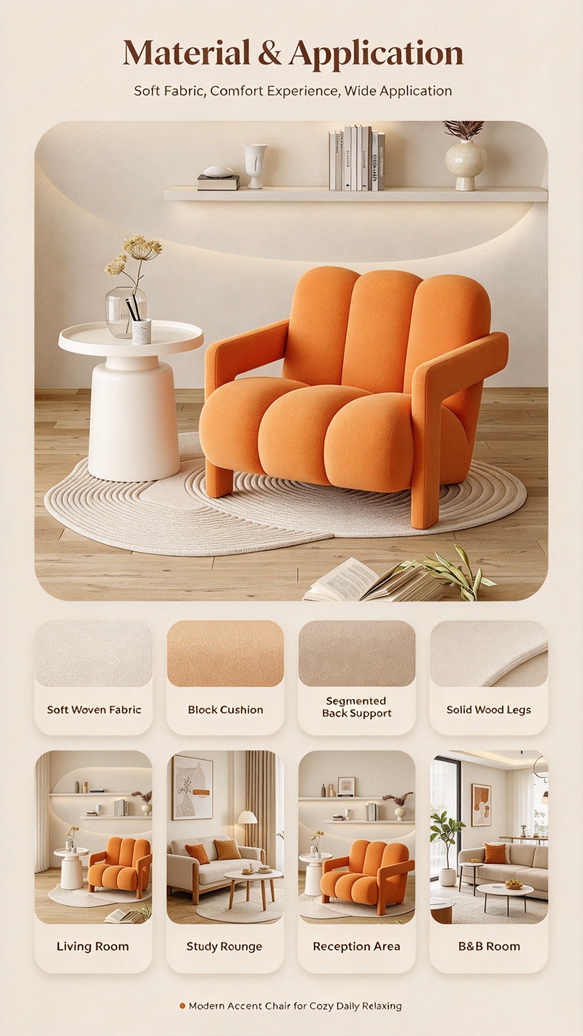 微信图片_20260924143500_260_4 Modern Minimalist Segmented Cloud Sofa Chair | Soft Fabric Bubble Armchair for Living Room Bedroom