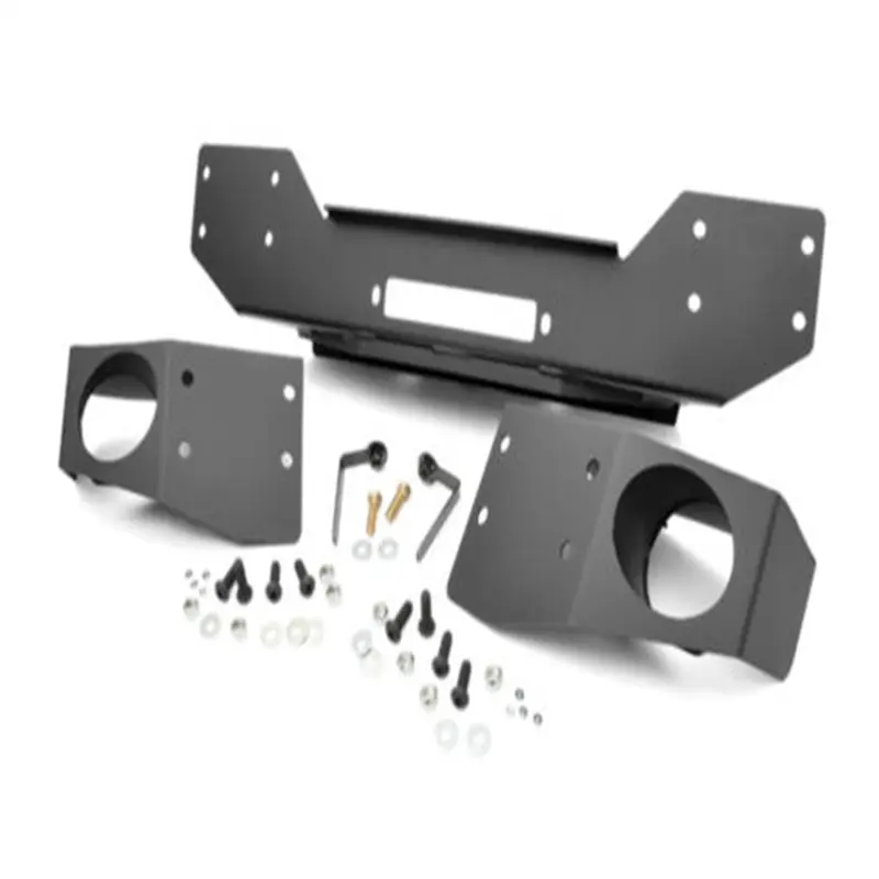 Jeep Hybrid Stubby Winch Bumper w/Fog Mounts 07-18 Wrangler JK Jeep Hybrid Stubby Winch Bumper w/Fog Mounts 07-18 Wrangler JK
