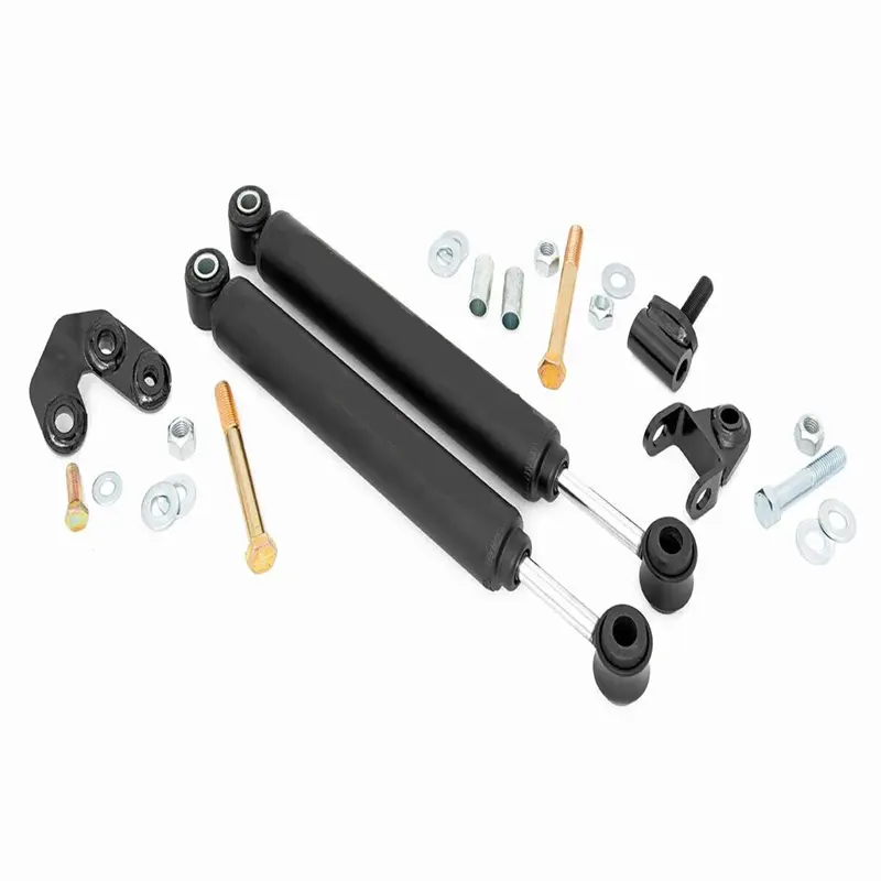 Dual Steering Stabilizer Kit Cherokee XJ Wrangler TJ 84-06 Dual Steering Stabilizer Kit Cherokee XJ Wrangler TJ 84-06
