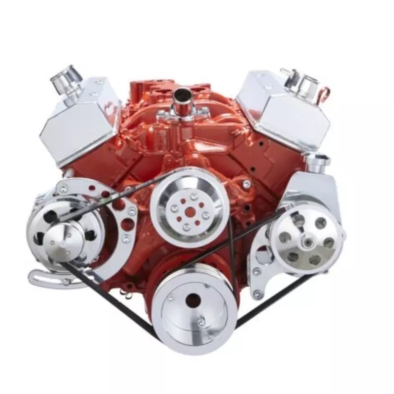 Small Block Chevy Polished Serpentine Kit Front Drive System SBC 305 327 350 400