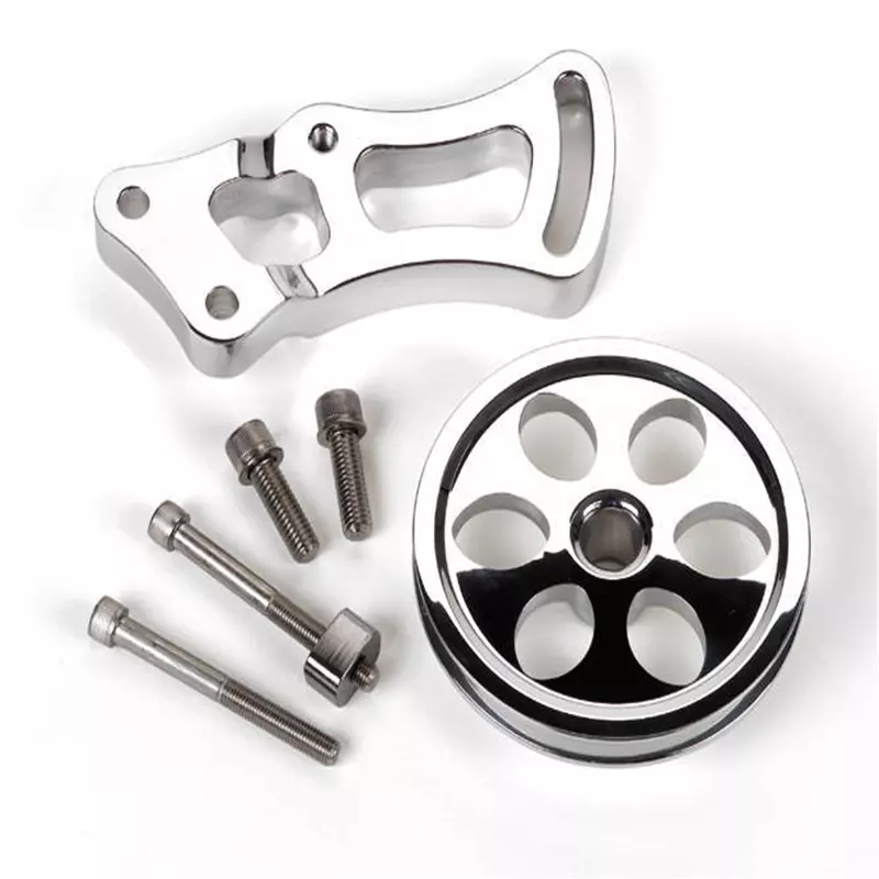 Power Steering Bracket Pulley Billet Aluminum Long Water Pump Power Steering Bracket Pulley Billet Aluminum Long Water Pump