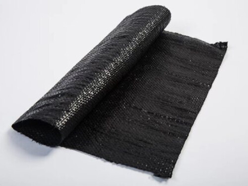 Plastic flat wire woven geotextile