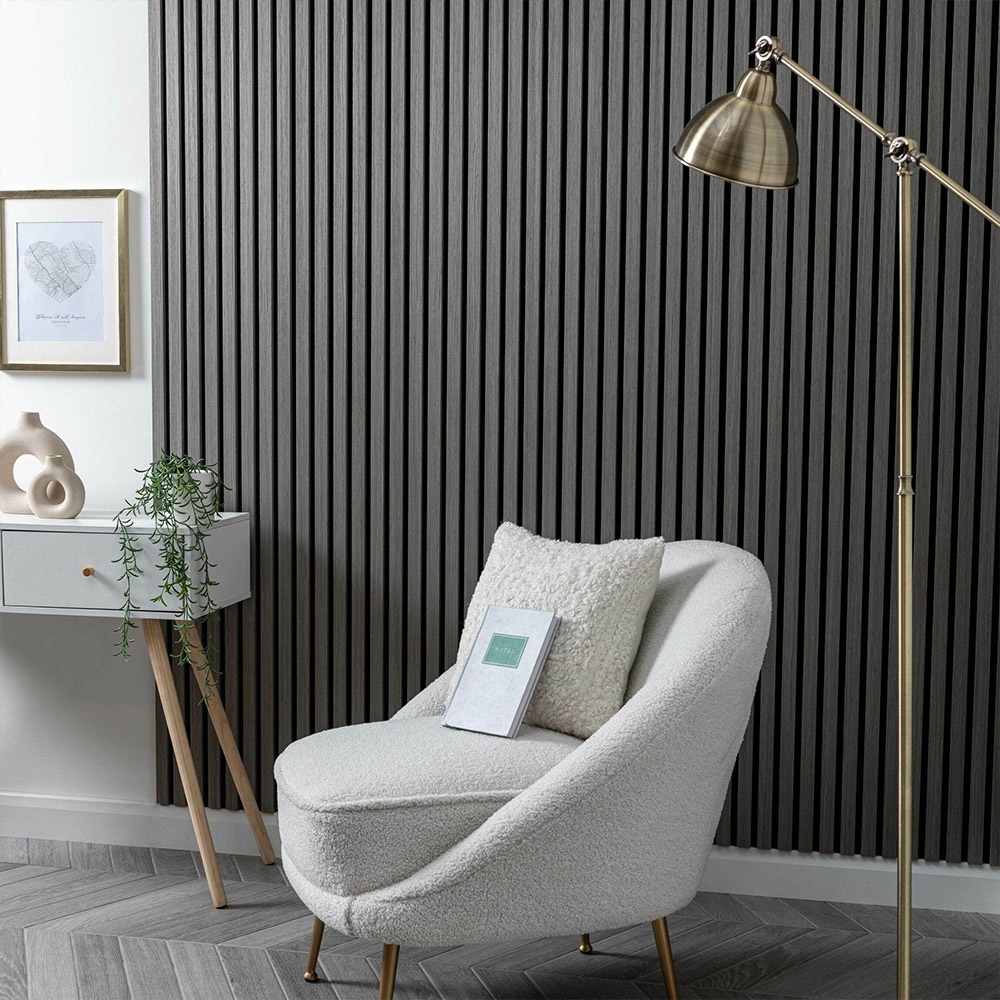 Slat Acoustic Wall Panels in Natural Oak & Walnut Finishes