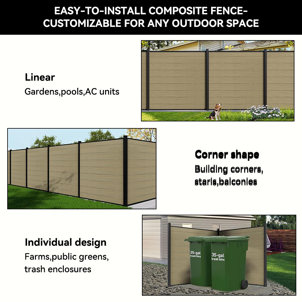 Durable Wood Plastic Composite Fence Panels