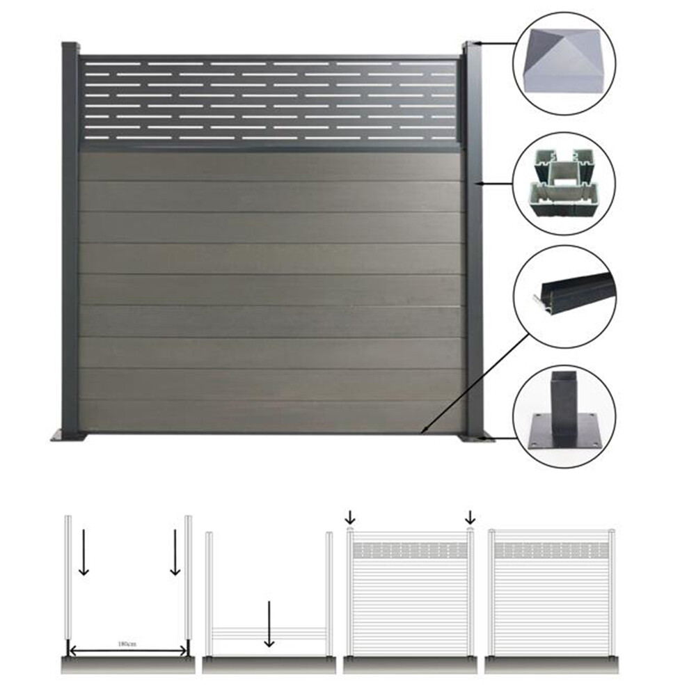 Composite Fence Panels With Decorative Designs