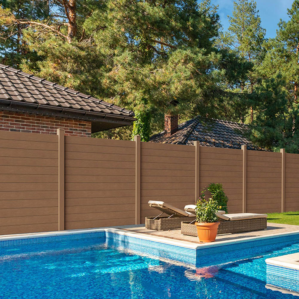 Composite Slat Fence Panels Contemporary Style