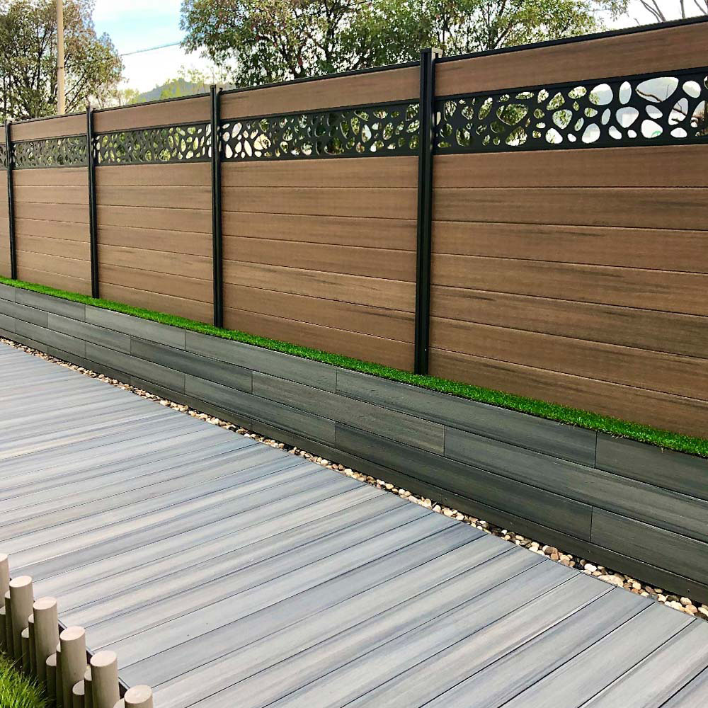 6FT Composite Fence Panels With Aluminum Posts