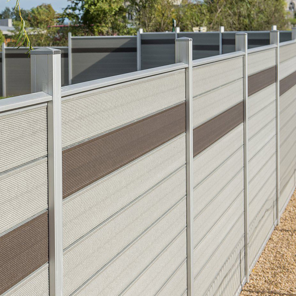 6FT Composite Fence Panels With Aluminum Posts