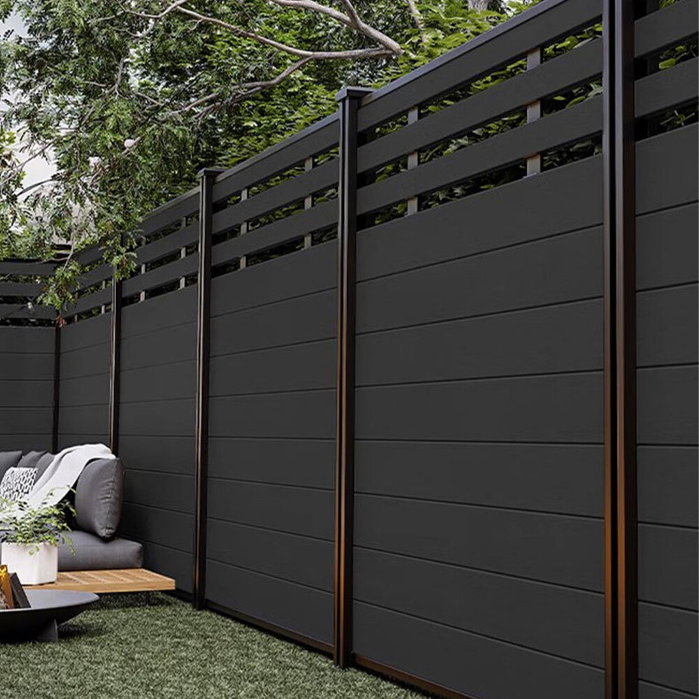 6FT Composite Fence Panels With Aluminum Posts