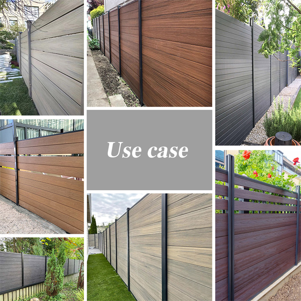 6FT Composite Fence Panels With Aluminum Posts