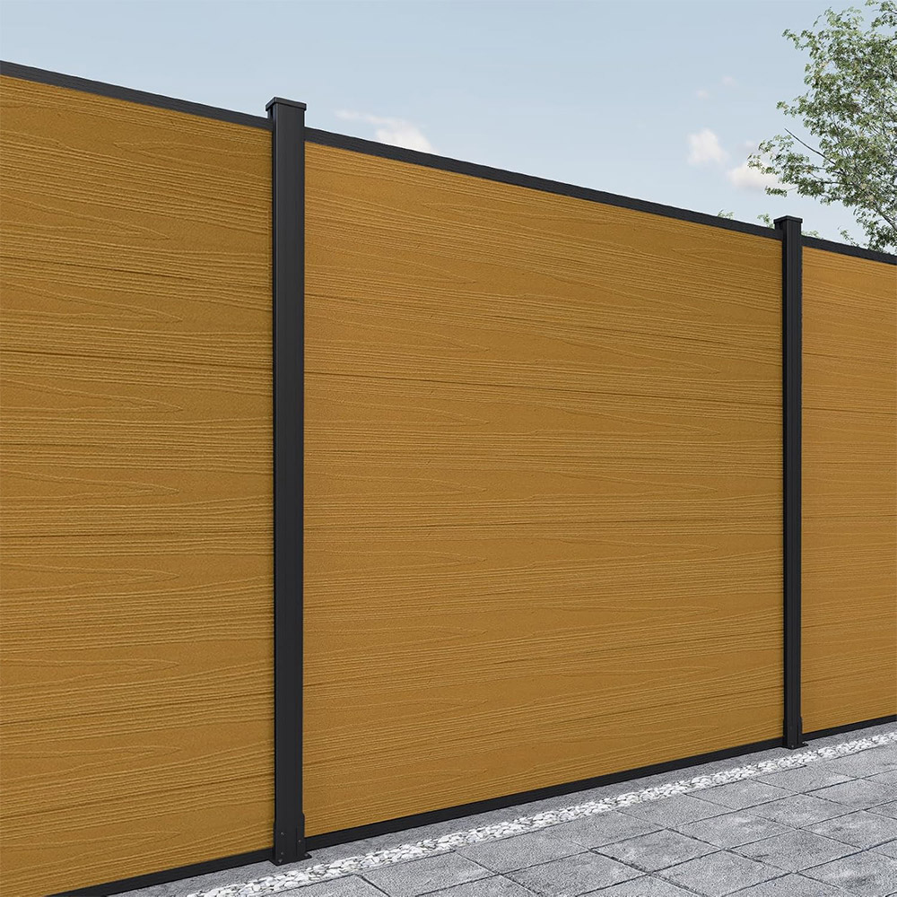 WPC Composite Garden Fence Panels Easy Installation