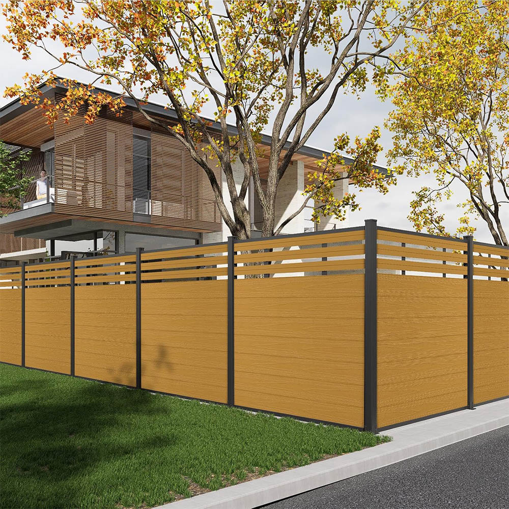 WPC Composite Garden Fence Panels Easy Installation