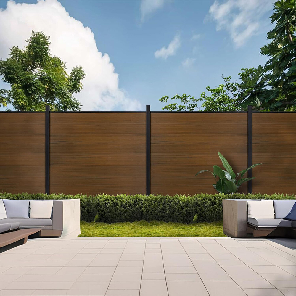 Black Composite Fence Panels Modern Outdoor Design