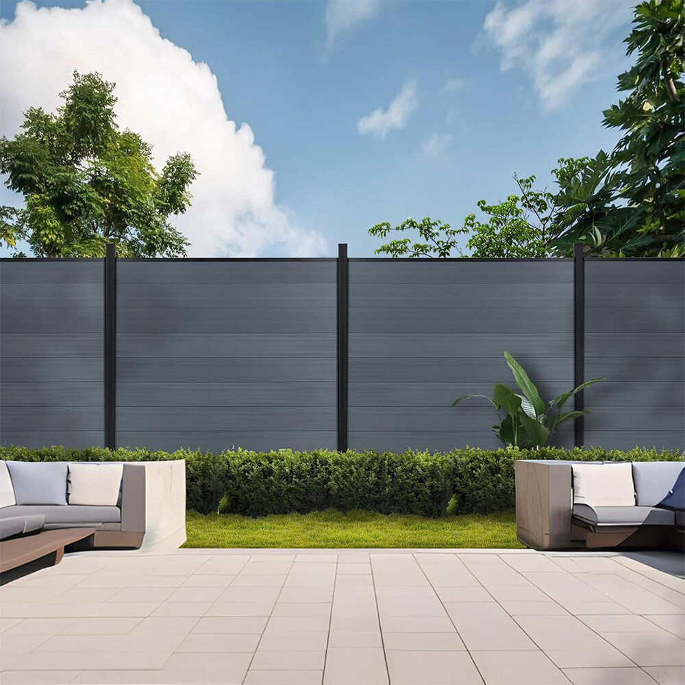 Black Composite Fence Panels Modern Outdoor Design