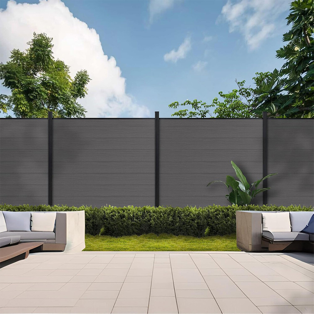 Black Composite Fence Panels Modern Outdoor Design