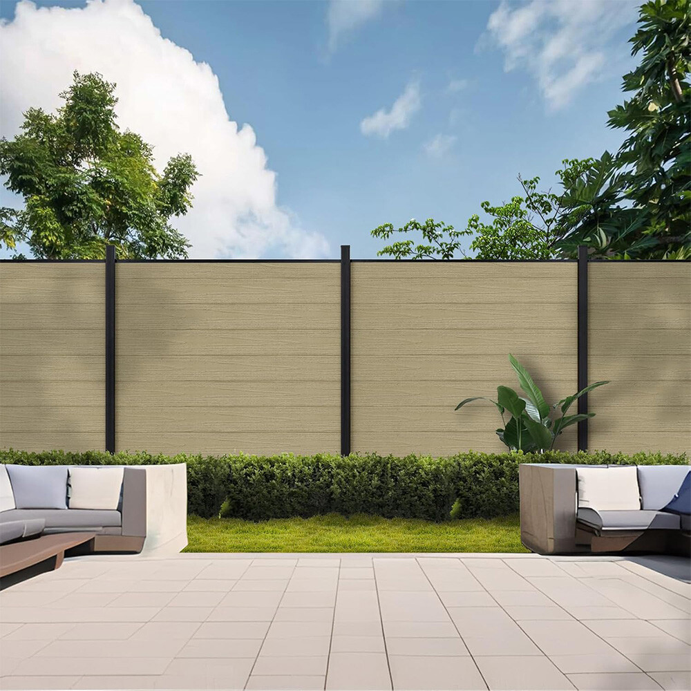 Black Composite Fence Panels Modern Outdoor Design