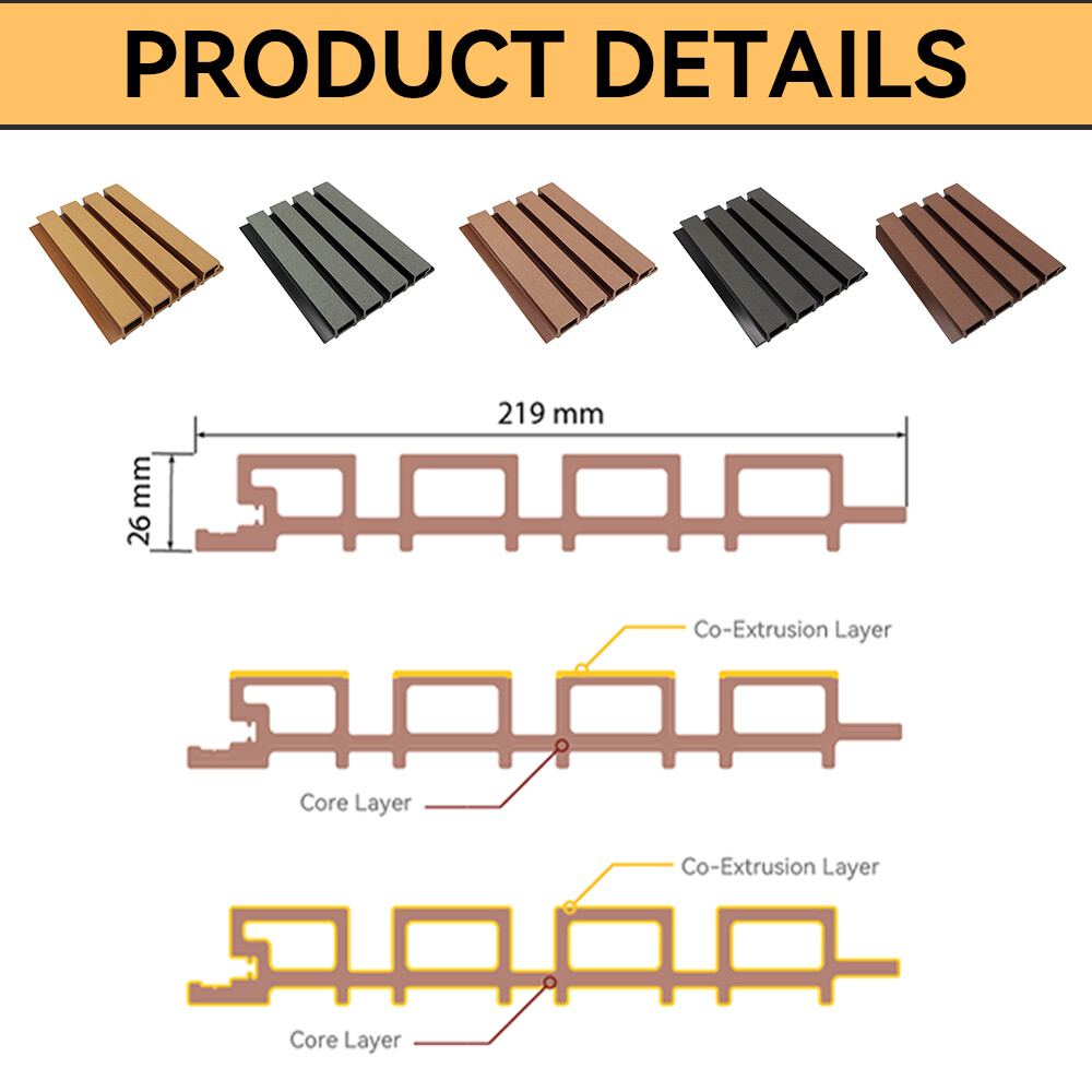 Exterior Coextrusion Cladding Weatherproof Outdoor Use