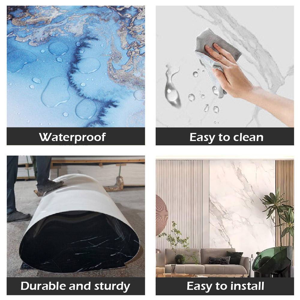 1220*2400mm High-Gloss UV Wall Panels for Modern Interior Design