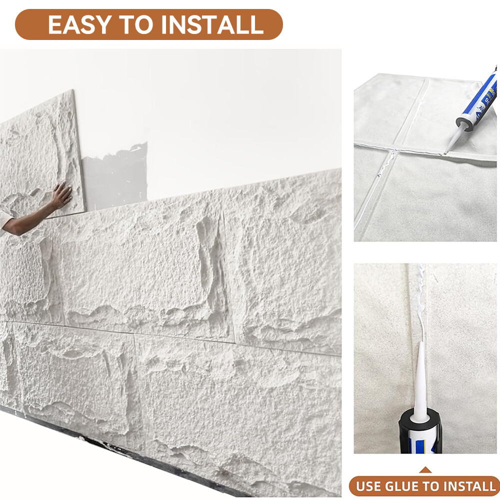 Thin Profile PU Stone Panels Space Saving