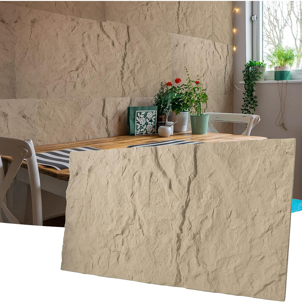 Eco Friendly PU Stone Panels Non Toxic Material