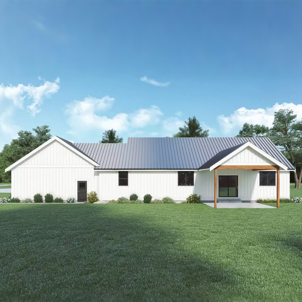 Light Steel Villa Prefabricated House with Solar Panels