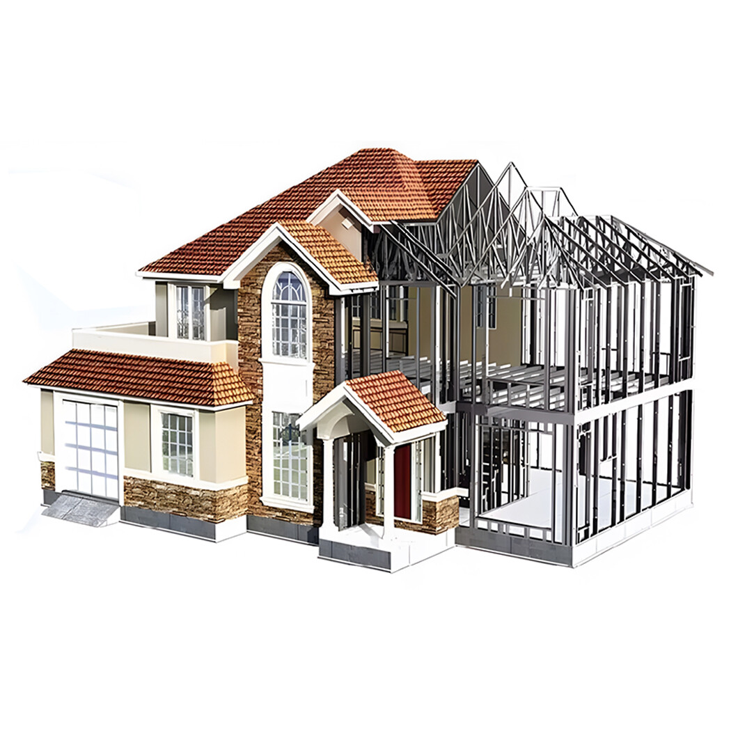 Light Steel Villa 3 Bedrooms Fully Furnished Frames