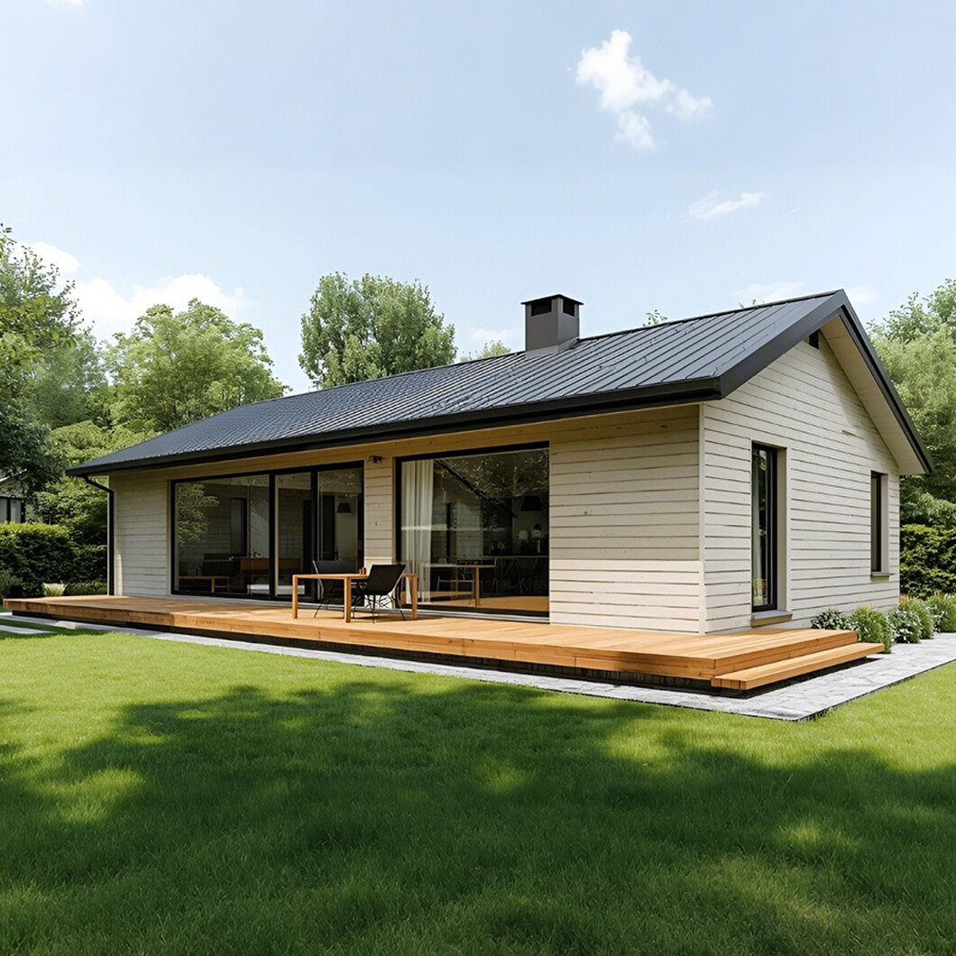 Prefabricated Light Steel Villa Modern Luxury Design 