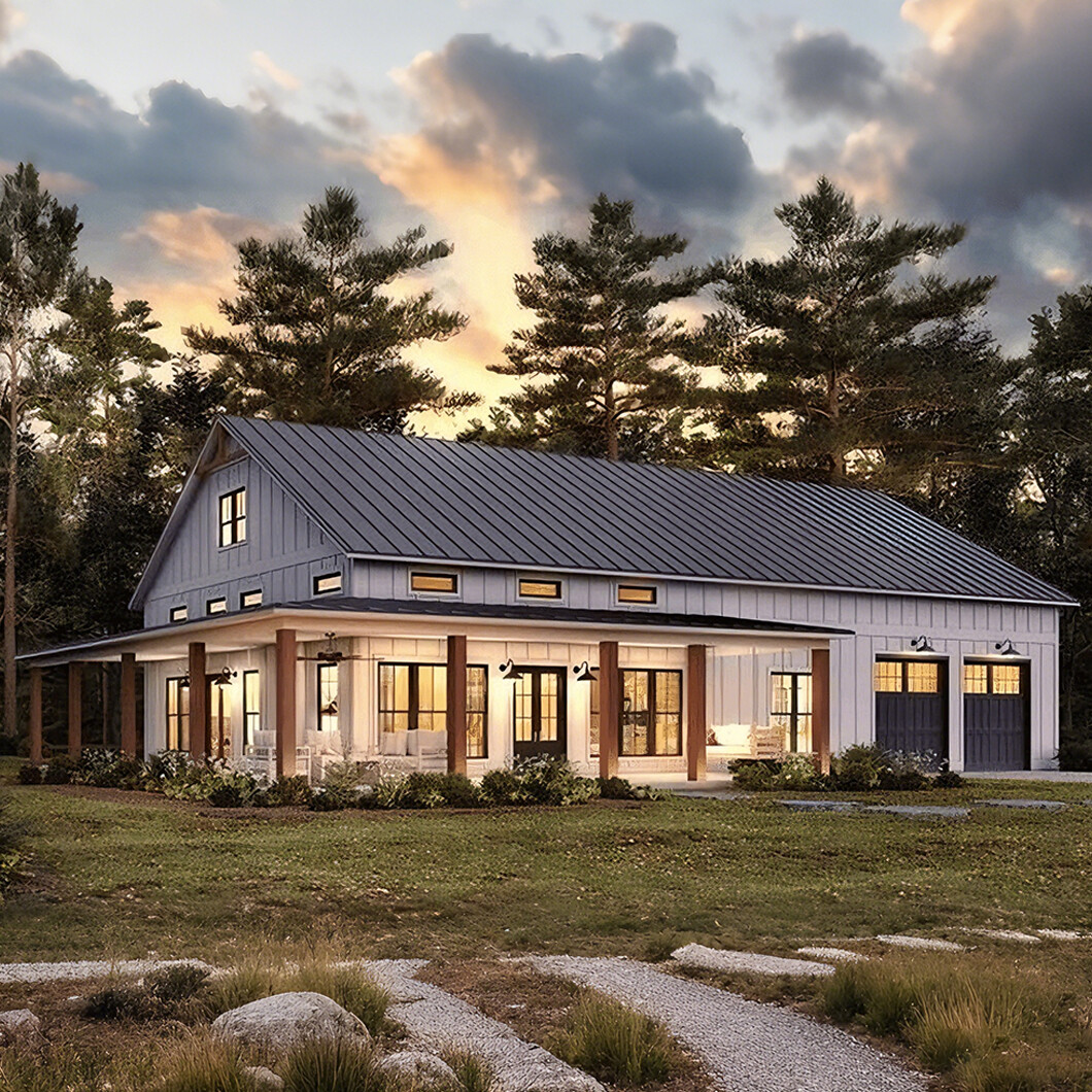 Prefabricated Light Steel Villa Modern Luxury Design 