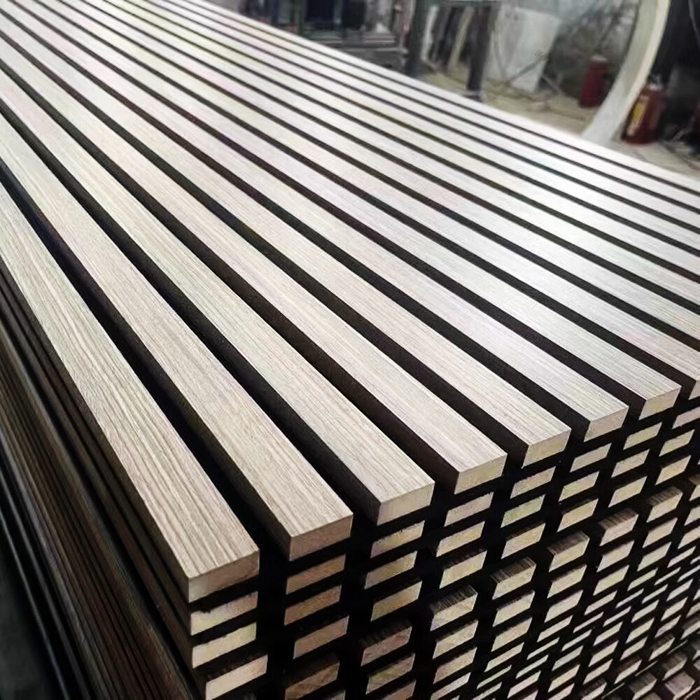 3D Natural Oak MDF Waterproof Panel Curved Acoustic Wall Panel