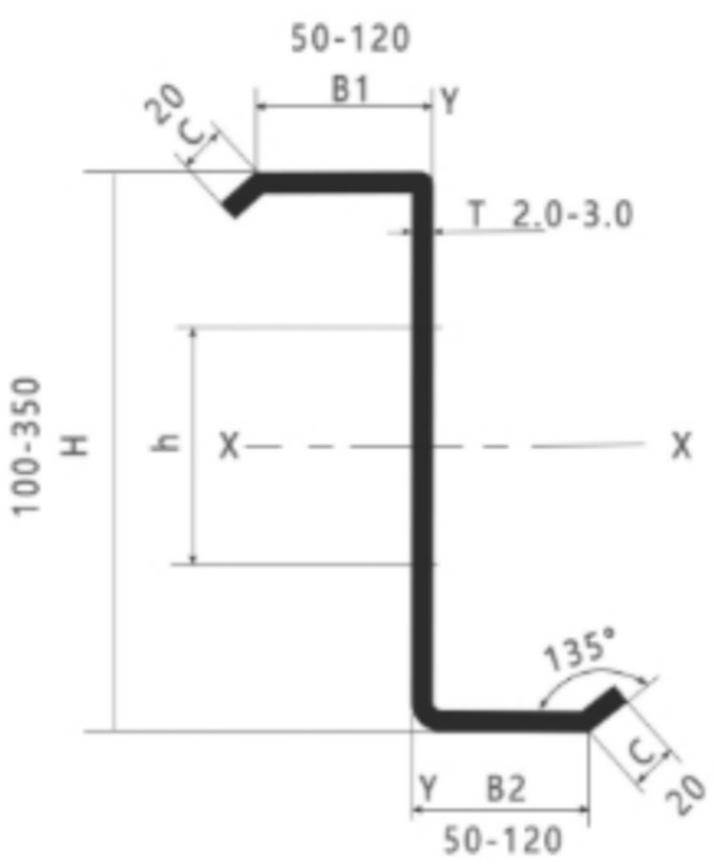 High Strength Building Structure Load Bearing Durable Galvanized ASTM A36 Z Steel