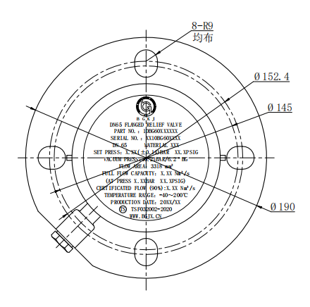 DN65  2.5” Flanged Relief Valve