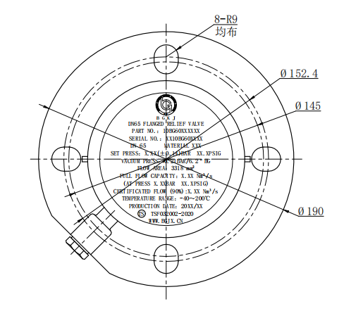 DN65 2.5” Flanged Relief Valve（Super Maxi）