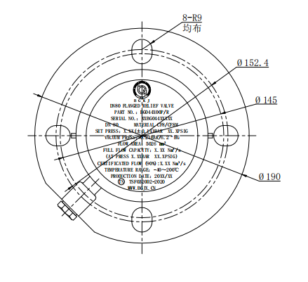 DN80  3” Flanged  Relief  Valve