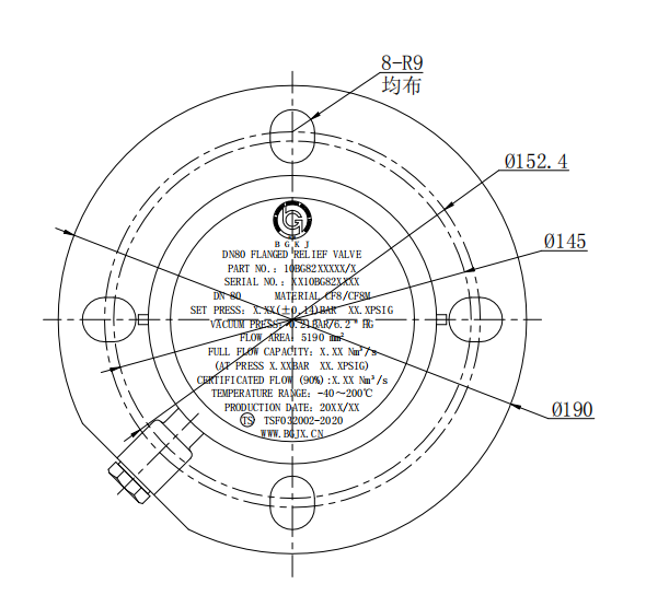 DN80  3” Flanged  Relief  Valve (Super Maxi)