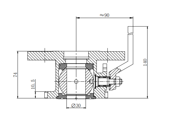 DN40 1.5” Flanged Airline Ball Valve