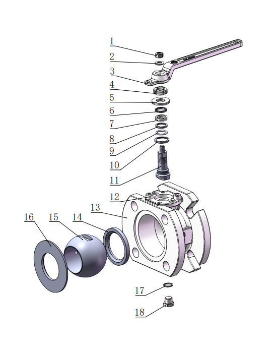 DN50     2” Flanged Airline Ball Valve