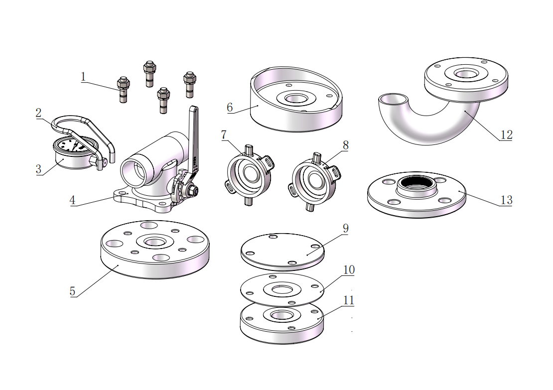 DN50  1.5＂BSP Double Connection Airline Ball Valve