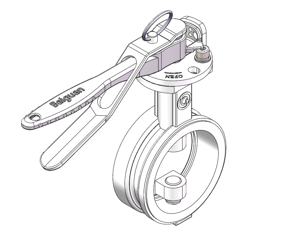 DN80   3＂Clamped Butterfly Valve