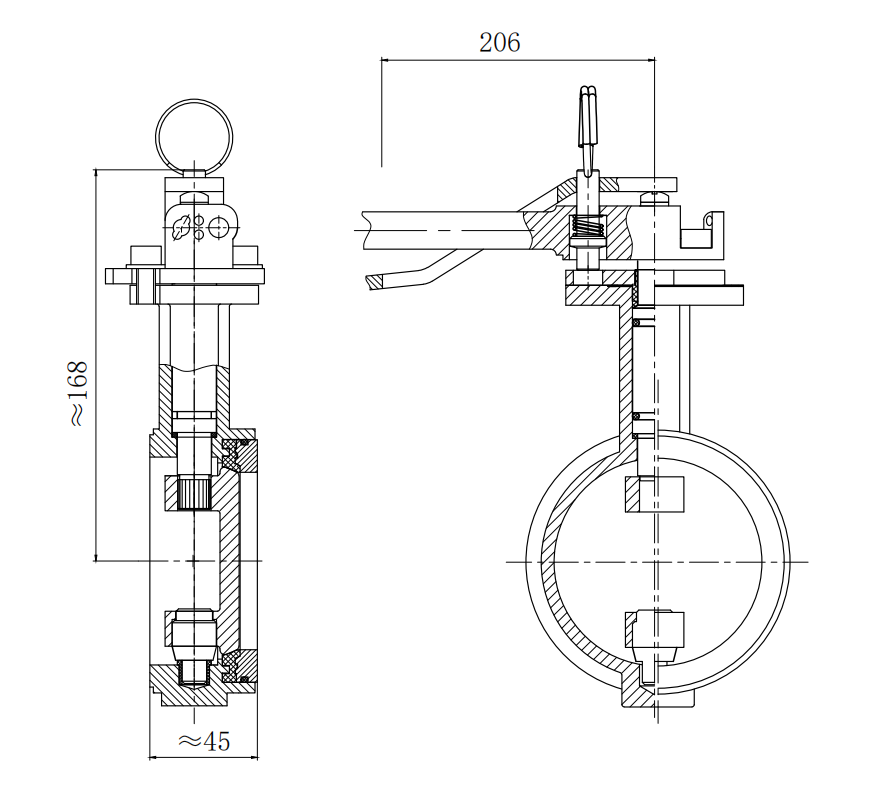 DN80   3＂Clamped Butterfly Valve