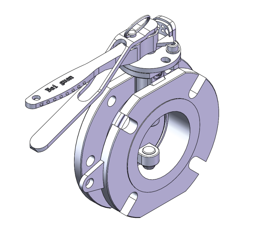 DN80  3” Flanged Butterfly Valve